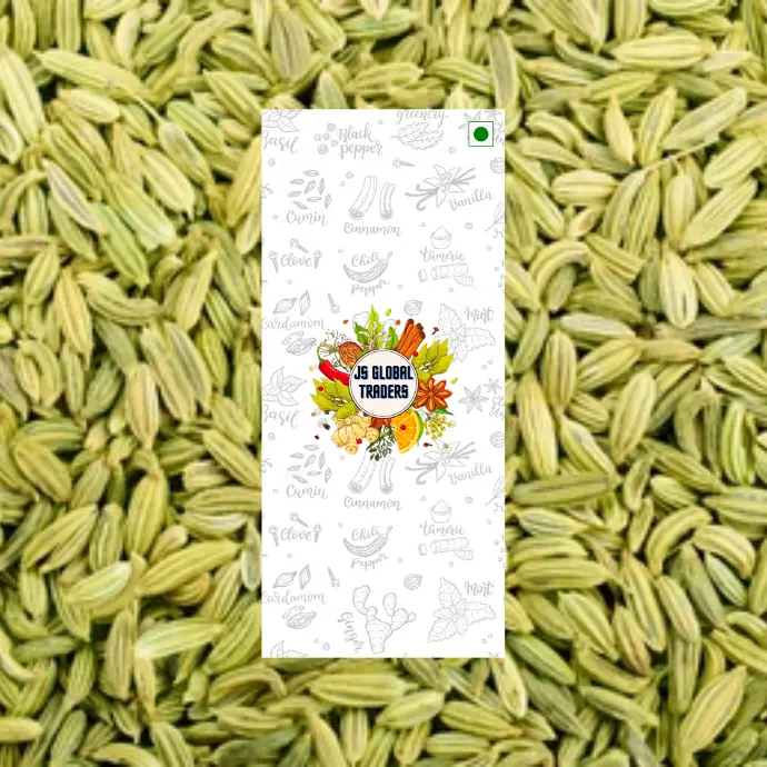 JS Global Traders, your go-to eCommerce destination, proudly presents a premium selection of fennel seeds to enhance your culinary experience. Explore the aromatic world of fennel with our high-quality, handpicked seeds that promise both flavor and health benefits.  Product Features: 1. **Superior Quality:** Our fennel seeds are sourced from the finest farms, ensuring top-notch quality and freshness. We prioritize excellence to deliver a product that exceeds your expectations.  2. **Aromatic Delight:** Immerse yourself in the rich, fragrant aroma of our fennel seeds. Perfect for elevating the taste of your dishes, teas, and desserts, these seeds add a delightful and distinctive flavor profile.  3. **Health Benefits:** Fennel seeds are known for their various health benefits, including aiding digestion, promoting respiratory health, and providing a source of essential nutrients. Add a dash of wellness to your daily routine with our premium fennel seeds.  4. **Versatile Usage:** Whether you're a seasoned chef or a home cook, our fennel seeds are a versatile addition to your kitchen. Use them in cooking, baking, or brew a soothing cup of fennel tea to unwind after a long day.  5. **Carefully Packaged:** To preserve the freshness and quality, our fennel seeds are thoughtfully packaged in secure, airtight containers. This ensures that you receive the product in its prime condition, ready to elevate your culinary creations.  6. **Easy Online Ordering:** Experience hassle-free shopping with our user-friendly eCommerce platform. Browse through our product catalog, read customer reviews, and place your order with just a few clicks. We strive to provide a seamless and enjoyable online shopping experience.  7. **Customer Satisfaction Guaranteed:** At JS Global Traders, customer satisfaction is our priority. If you have any questions or concerns, our dedicated customer support team is ready to assist you. We stand behind the quality of our products and aim to exceed your expectations.  Discover the exquisite world of fennel seeds at JS Global Traders. Elevate your culinary journey with our premium offerings, carefully curated to add a touch of sophistication to your kitchen. Order now and embark on a flavorful adventure with our top-quality fennel seeds.