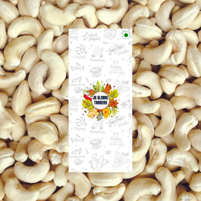 Welcome to JS Global Traders, your premier destination for top-quality cashews! Our eCommerce website offers a delightful shopping experience, bringing you the finest cashew nuts from around the world. Explore our wide selection and indulge in the rich flavor and nutritional benefits of these premium nuts.  **1. Premium Quality Cashews:**    At JS Global Traders, we prioritize quality above all. Our cashews are sourced from trusted suppliers who adhere to the highest standards of cultivation and processing. Each cashew nut is carefully selected to ensure freshness, flavor, and nutritional richness.  **2. Diverse Varieties:**    Discover a diverse range of cashew varieties to suit every taste and preference. From whole cashews to pieces, roasted to raw, and salted to unsalted, our collection caters to all your snacking and culinary needs. Enjoy the versatility of cashews in various dishes or savor them as a wholesome snack.  **3. Health and Nutrition:**    Cashews are not only delicious but also packed with essential nutrients. Rich in vitamins, minerals, and healthy fats, these nuts contribute to a balanced and nutritious diet. Explore our product descriptions to learn more about the nutritional value of each variety.  **4. Secure and Convenient Shopping:**    Shopping for cashews on JS Global Traders is a breeze. Our eCommerce platform ensures a secure and seamless transaction process. Browse through our user-friendly interface, add your favorite cashews to the cart, and experience a hassle-free checkout.  **5. Special Offers and Discounts:**    Keep an eye out for special promotions, discounts, and exclusive offers on our cashew products. We believe in providing value for money and ensuring that our customers get the best deals when shopping for their favorite cashews.  **6. Customer Reviews and Ratings:**    Make informed decisions with the help of customer reviews and ratings. Read about the experiences of others who have enjoyed our cashews, and feel confident in the quality and satisfaction that JS Global Traders delivers.  **7. Worldwide Shipping:**    Whether you're across the street or around the globe, we offer reliable and efficient shipping services. Expect your premium cashews to arrive at your doorstep in excellent condition, ready to be enjoyed.  Indulge in the exquisite taste of premium cashews by exploring our selection on JS Global Traders. We are committed to providing a delightful online shopping experience, ensuring that your journey with us is as enjoyable as the cashews we offer. Happy shopping!