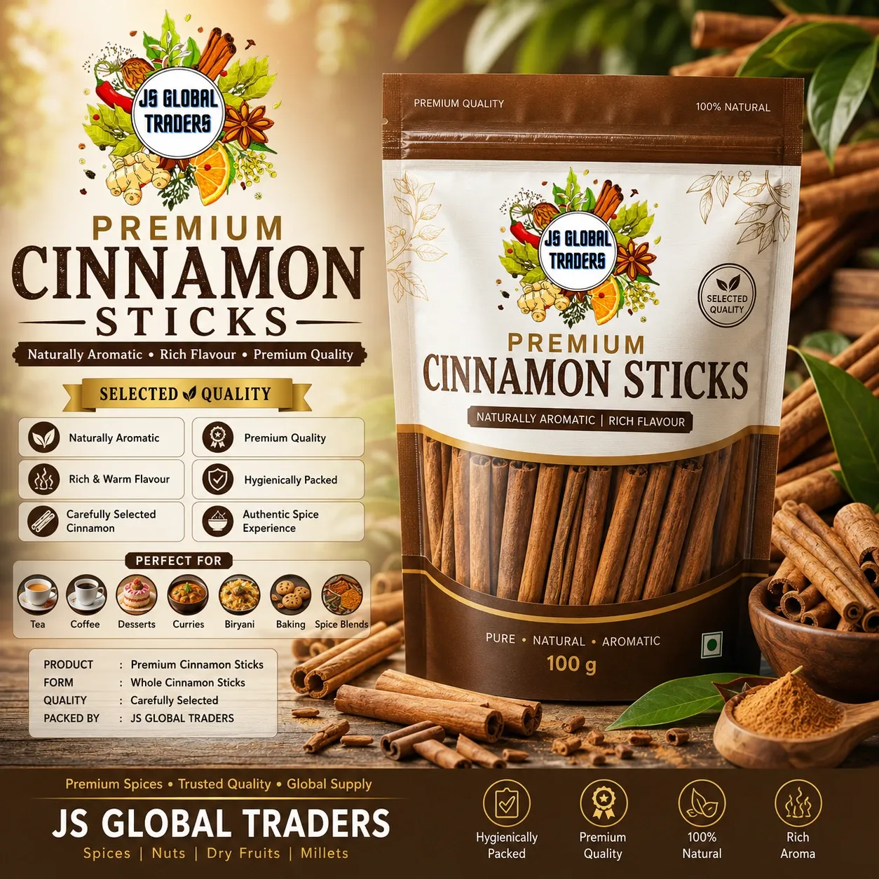 [2003980401] CINNAMON ROLE (இலவங்கப்பட்டை) (100g)