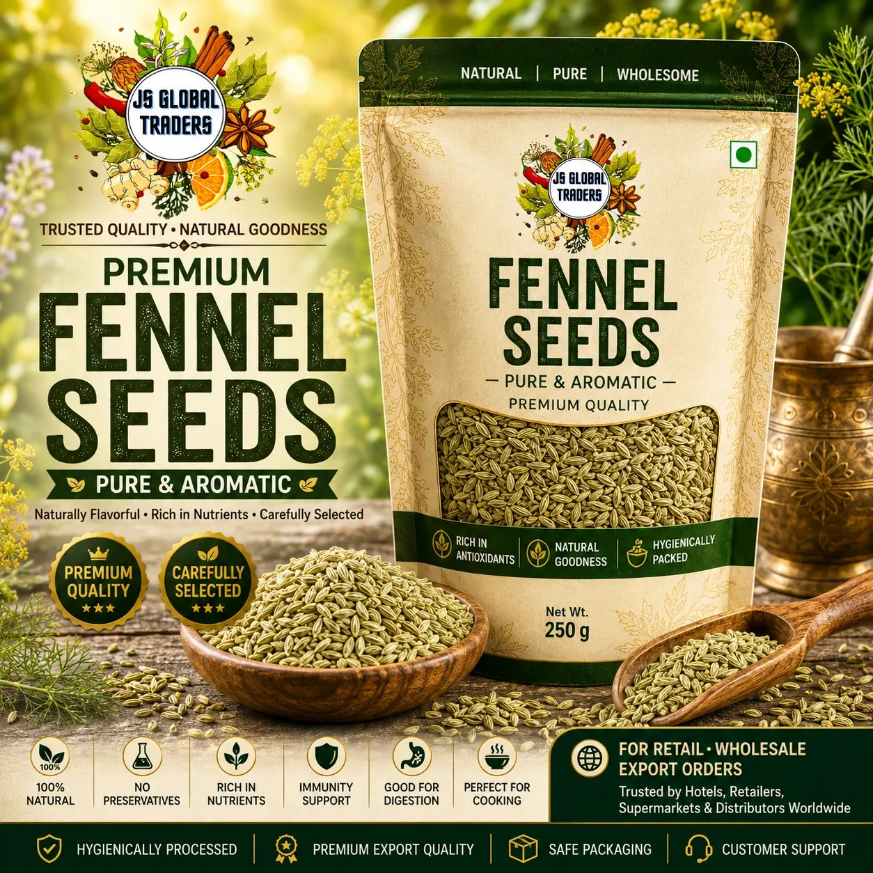 [20039803201] FENNEL (பெருஞ்சீரகம்) (250g)