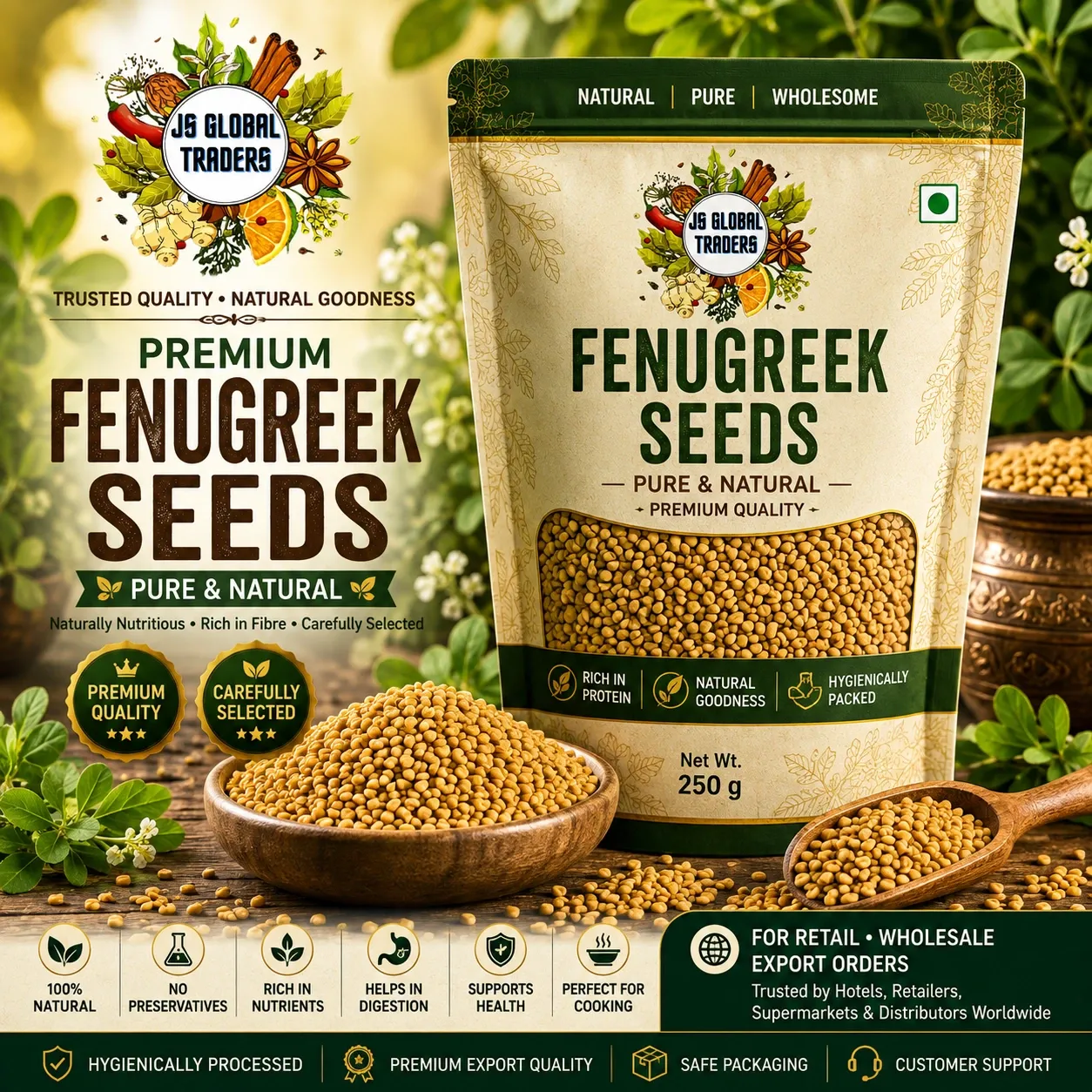 [20039803301] FENUGREEK (வெந்தயம்) (250g)