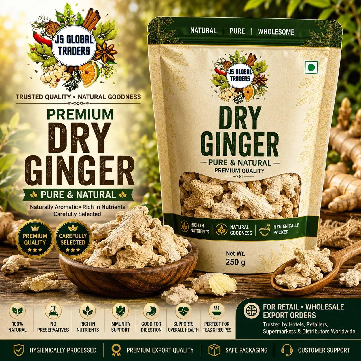 [20039803601] DRY GINGER (சுக்கு) (250g)