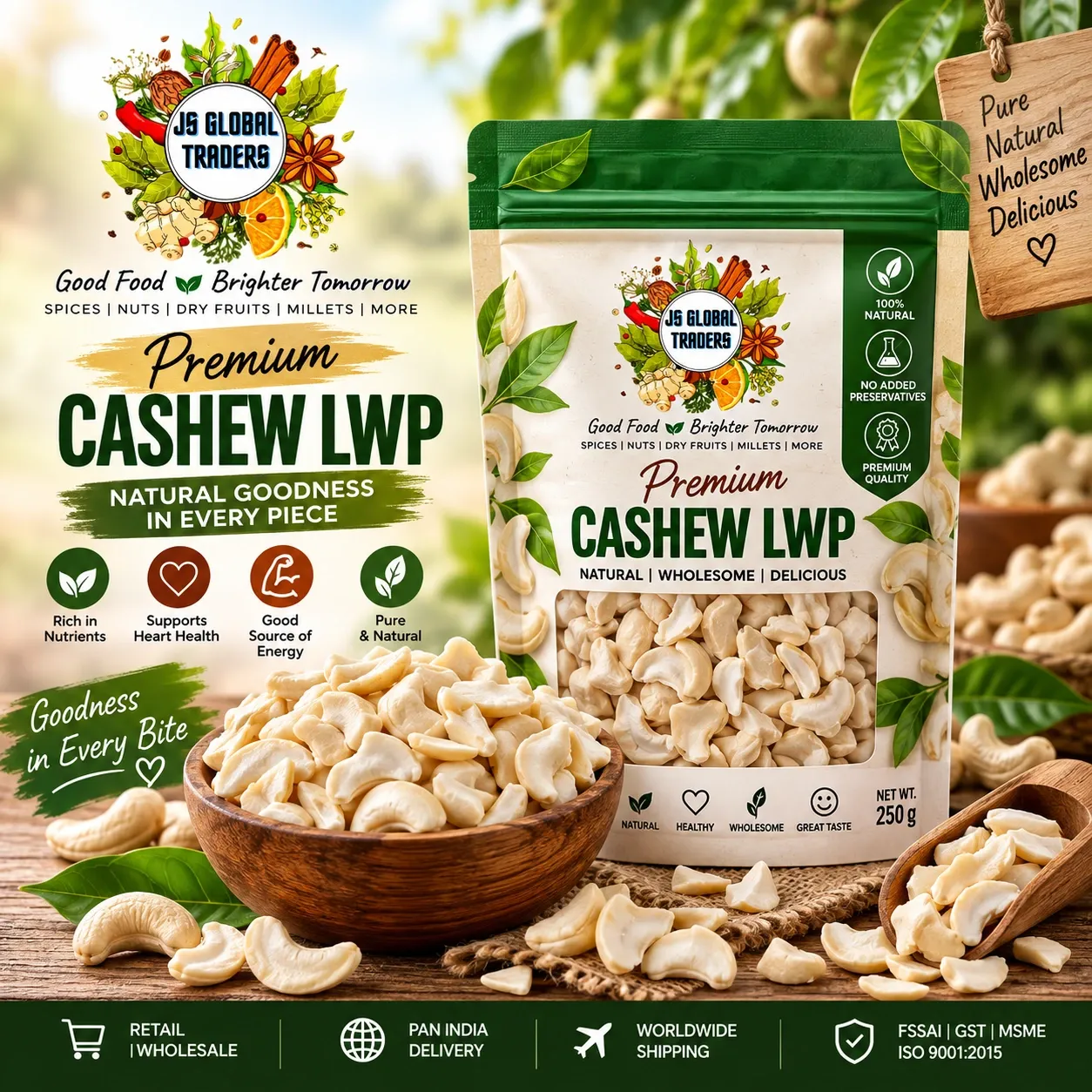 [2003986001] CASHEW LWP 1/4 PCS (முந்திரி) (250g)