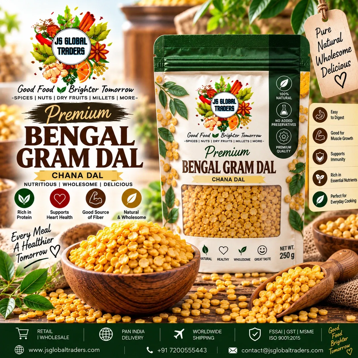 [2003986601] BENGAL GRAM DAL (கடலை பருப்பு) (250g)