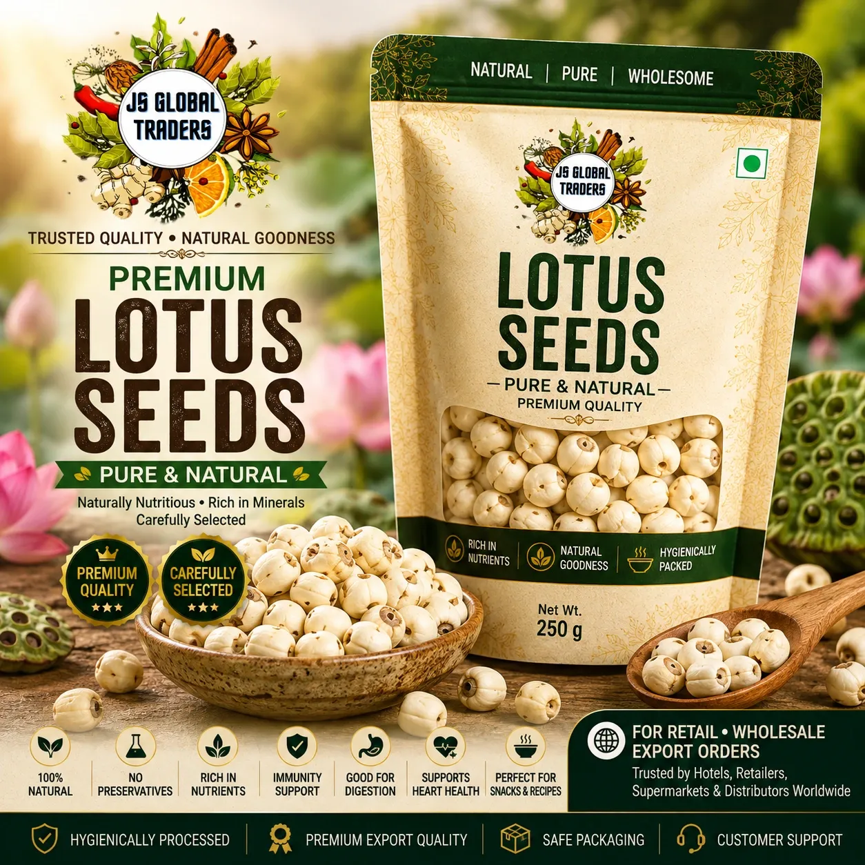 [20039803801] LOTUS SEEDS (தாமரை விதை) (250g)