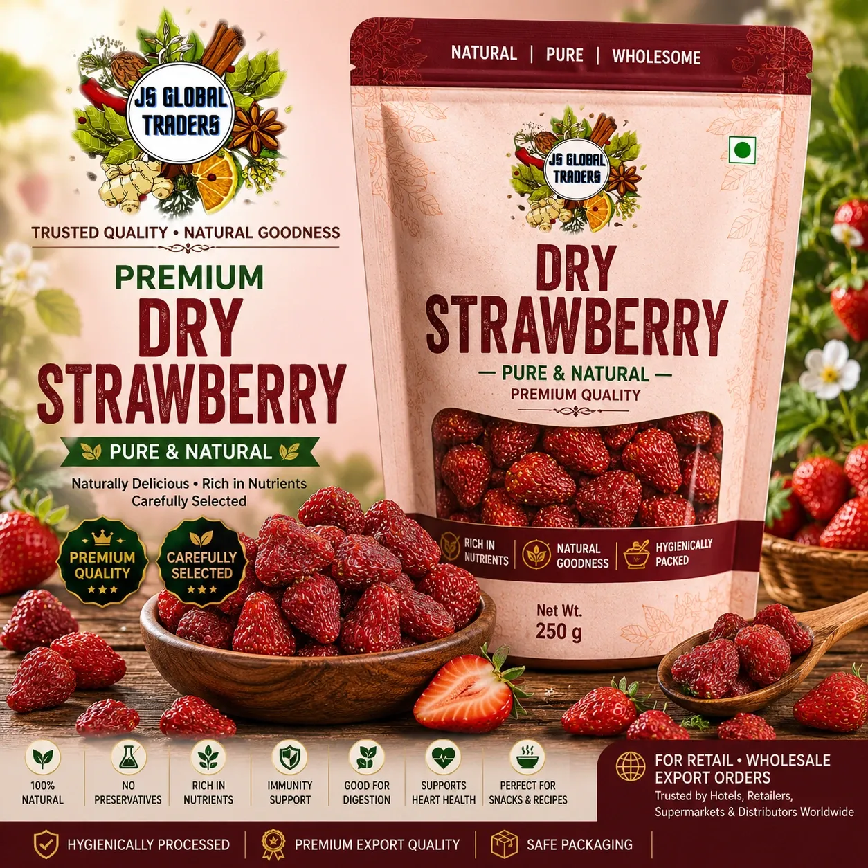 [200398001] DRY STRAWBERRY (உலர்ஸ்ட்ராபெர்ரி) (250g)